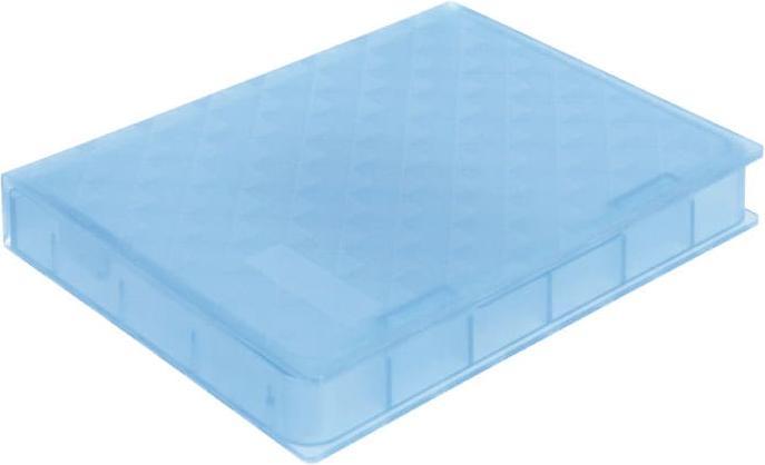 Productafbeelding LogiLink HDD box voor externe 2,5" harde schijven, blauw Beschermende box, tropisch en waterbestendig