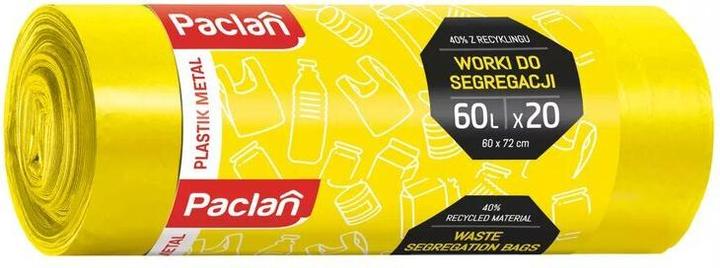 Paclan Gelber Müllsack für Trennung 60l 20 Stk (20x, 60 l)