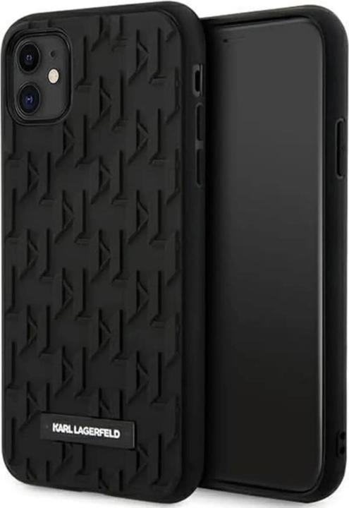 Produktbild Karl Lagerfeld KLHCN61RUPKLPK iPhone 11 / Xr 6.1" hardcase czarny/black 3D Monogram (Apple iPhone XR)