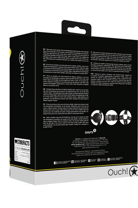 Produktbild Ouch! Kopfgeschirr mit verbundenen Augen und massivem Ballknebel