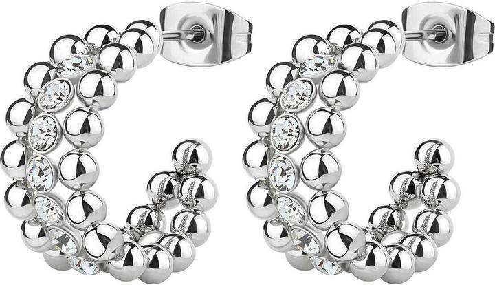 Actual product image Brosway Modern steel earrings with crystals Perfect BPC24