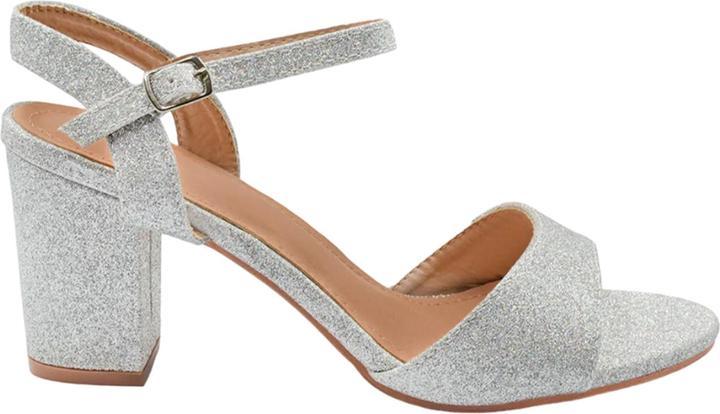 Actual product image Where's That From Womens/Ladies Paityn Glitter Buckle Block Heel Sandals (41)