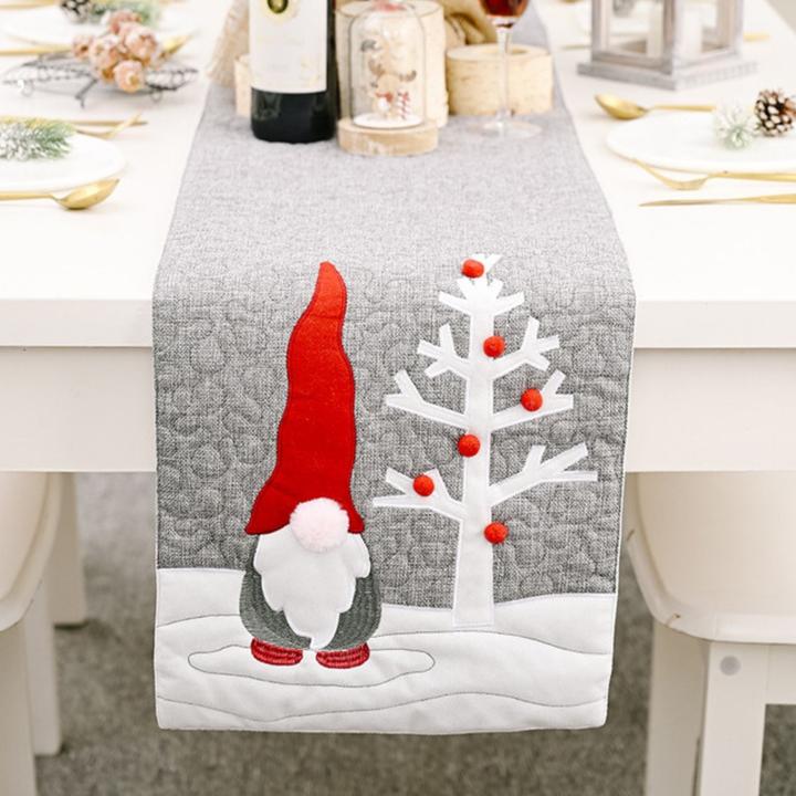 Produktbild Hermex Tischläufer Wichtel Tischband Weihnachtsdeko Tischdecke Tischdeko