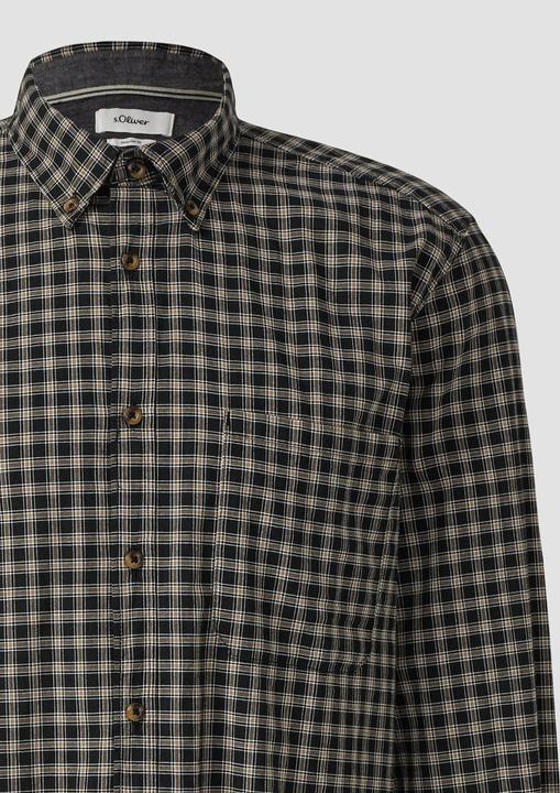 Immagine prodotto s.Oliver Hemd Regular Fit: Elastisches Button-Down-Hemd mit Karomuster (XL)