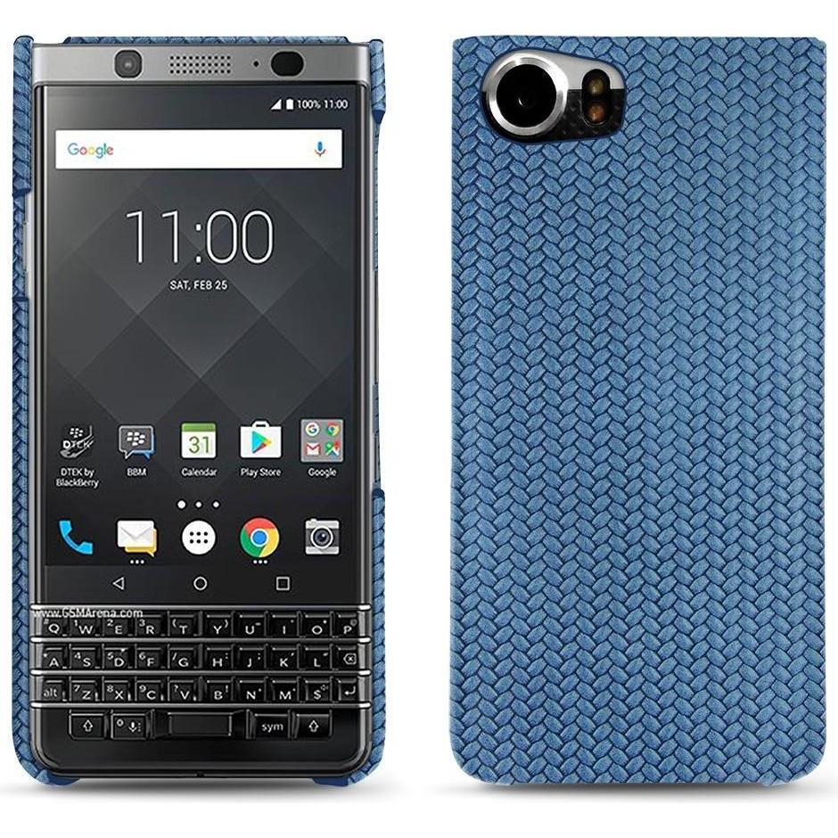 Thumbnail - Noreve Lederschutzhülle (Blackberry KEYone), Smartphone Hülle, Blau