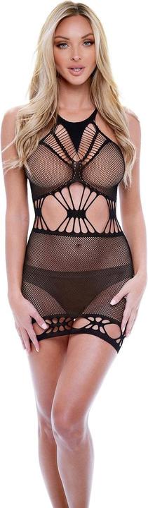Produktbild Baci XGEN Diamonte Net Mini Dress - Exquisite Black Net Mini Dress - One Size (UK Size 8-14) (One Size)