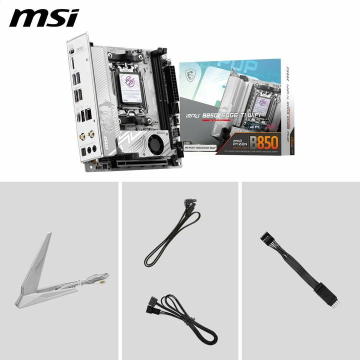 Produktbild MSI MPG B850I Edge TI WIFI (AM5, AMD B850, Mini-ITX)