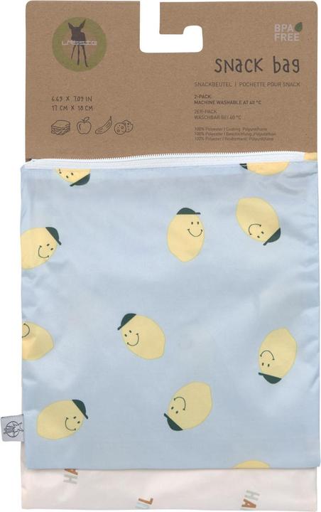 Produktbild Lässig Nahrungsbehälter & Portionierer Frühstücksbeutel 2er Pack Snack Bag - Happy