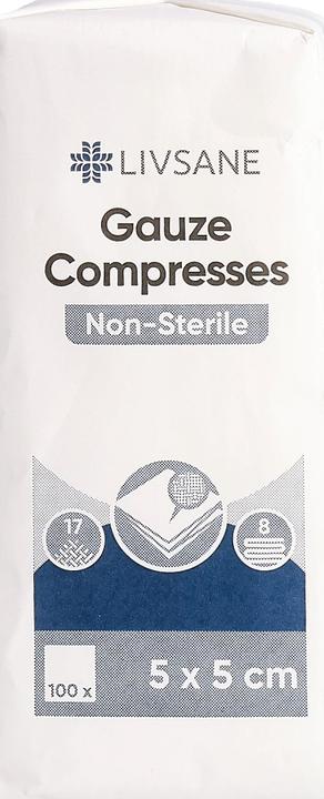 Actual product image Livsane Mullkompresse 5x5cm unsteril