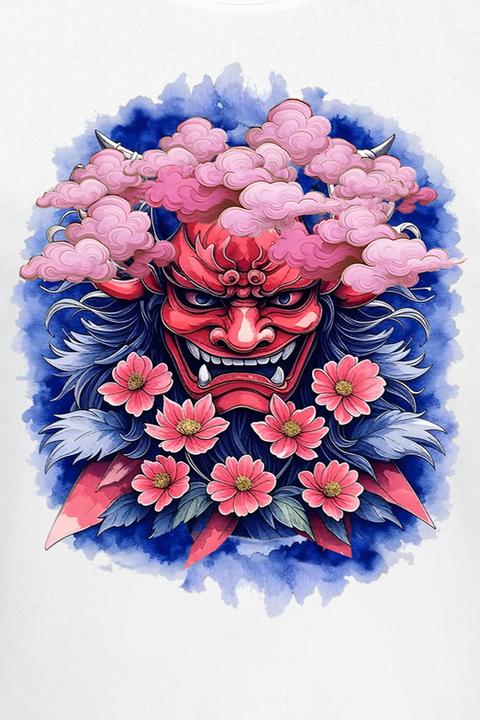 Produktbild Funshirt Oni Mask - Flower (M)