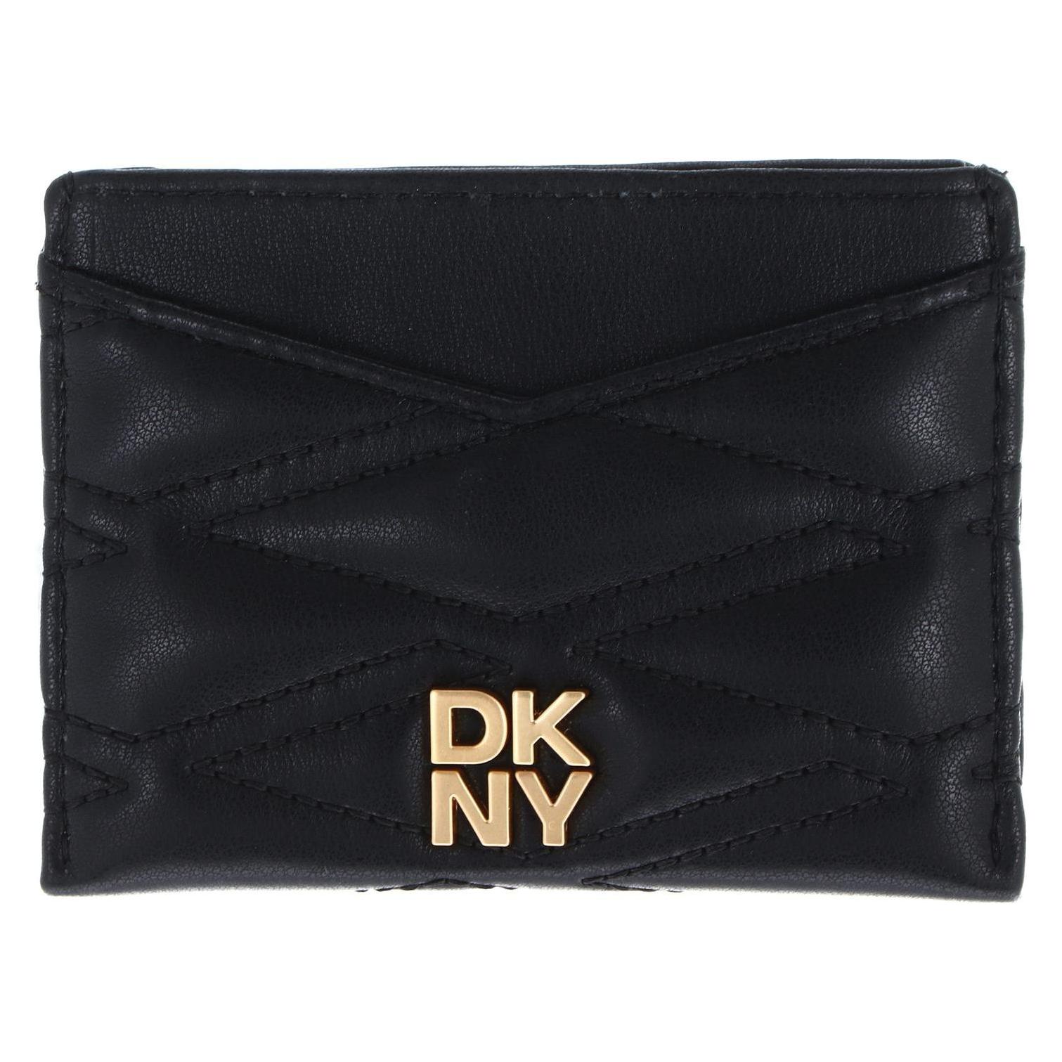Dkny, Damen, Portemonnaie, Minna Card Holder, Schwarz, Gold
