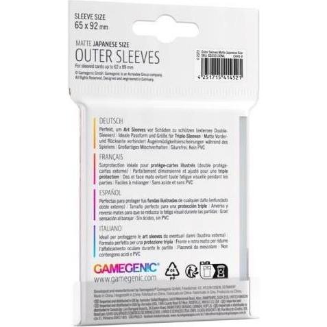 Thumbnail - Gamegenic GGS10130 - Outer Sleeves Matte Japanese Size, 60 Stück