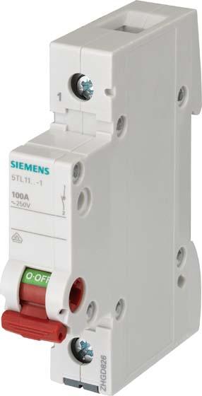 Produktbild Siemens 63A single pole, red handle