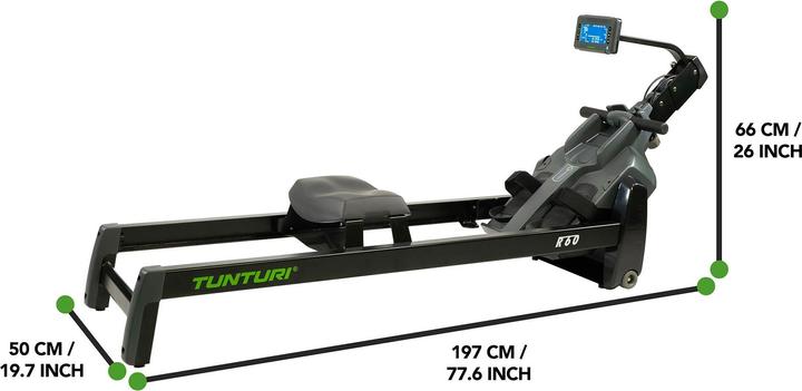 Actual product image Tunturi Performance R60 Rudergerät Dual Rail