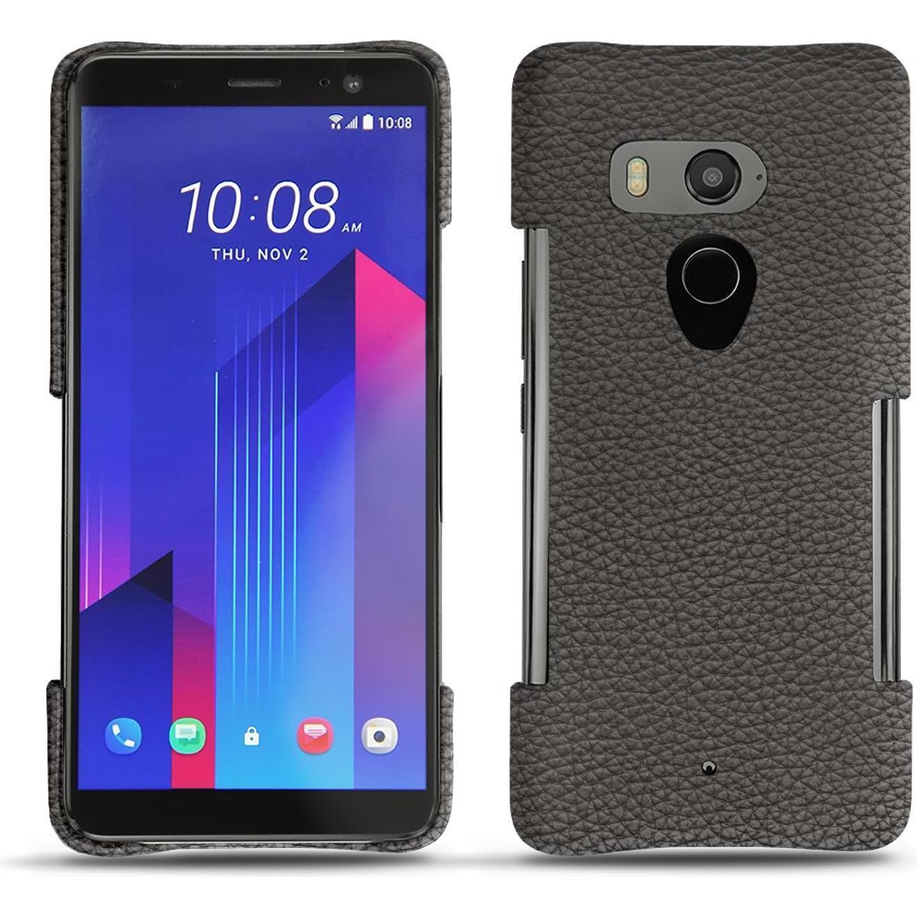 Noreve Lederschutzhülle (HTC U11+), Smartphone Hülle, Grau