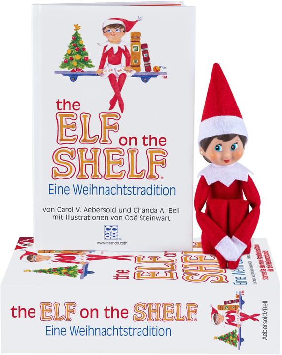 Elf on the Shelf fille avec livre, version allemande