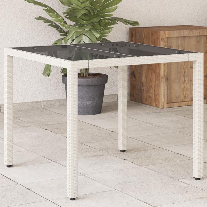 Image du produit vidaXL Gartentisch mit Glasplatte (90 cm)