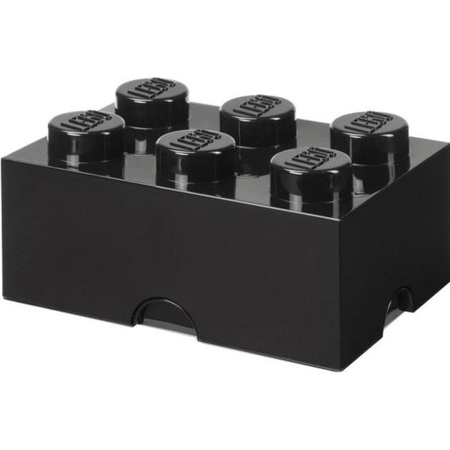 LEGO, Portagiochi, Storage Brick 6 (nero)