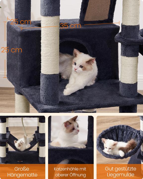 Produktbild Feandrea Kratzbaum (165 cm, Grau)