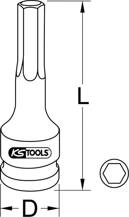 Actual product image KS Tools 1/2" power bit socket (8 mm)