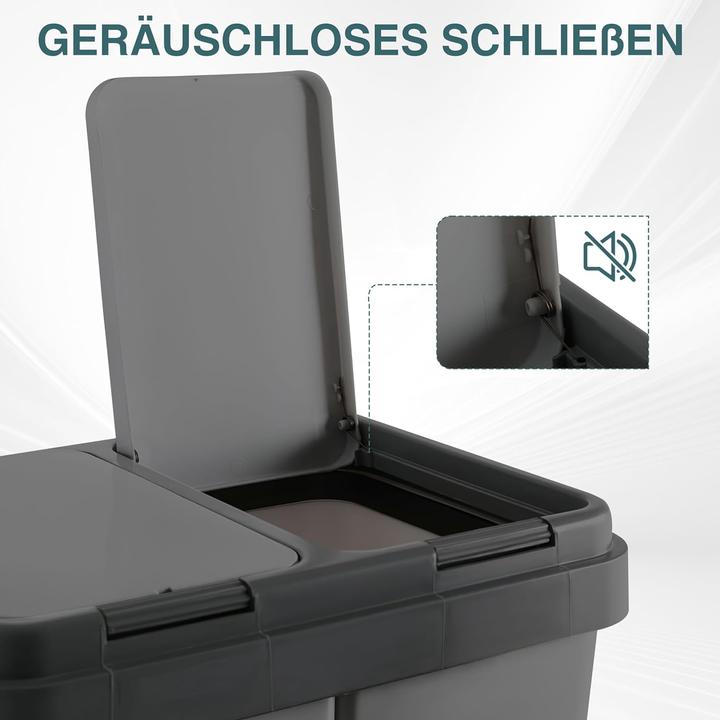 Image du produit Ribelli Poubelle Duo, anthracite (50 l)