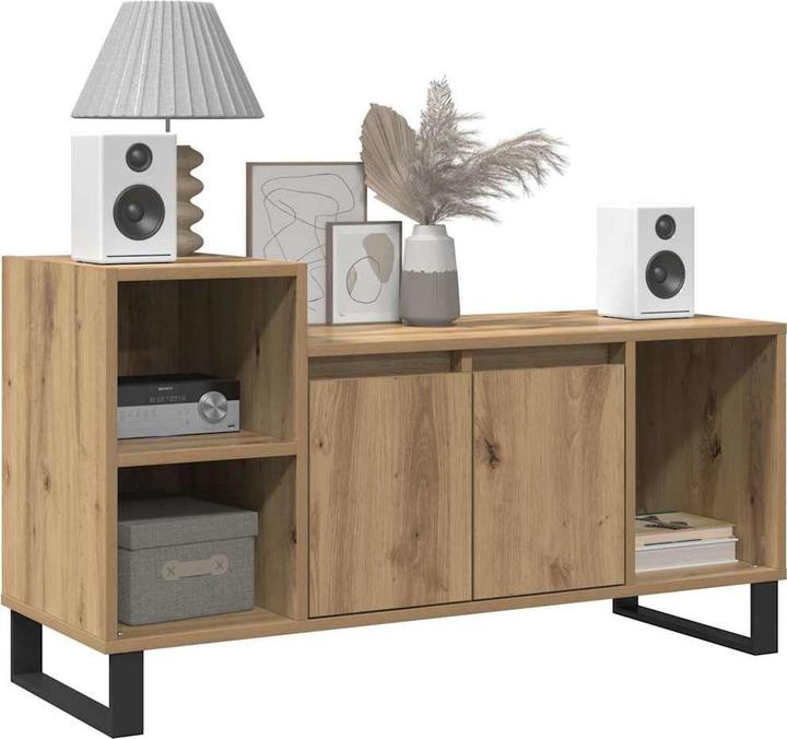 Image du produit vidaXL Armoire TV Lowboard Meuble TV Chêne Artisan (100 x 35 x 55 cm)