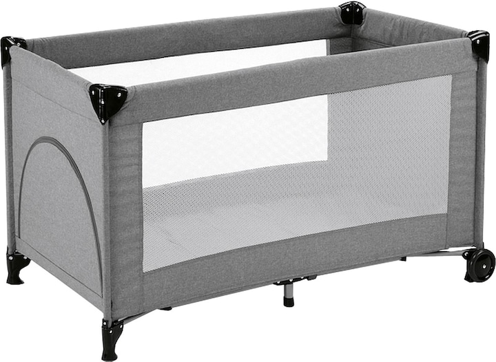 TRAVEL BED 120X60 CM GREY