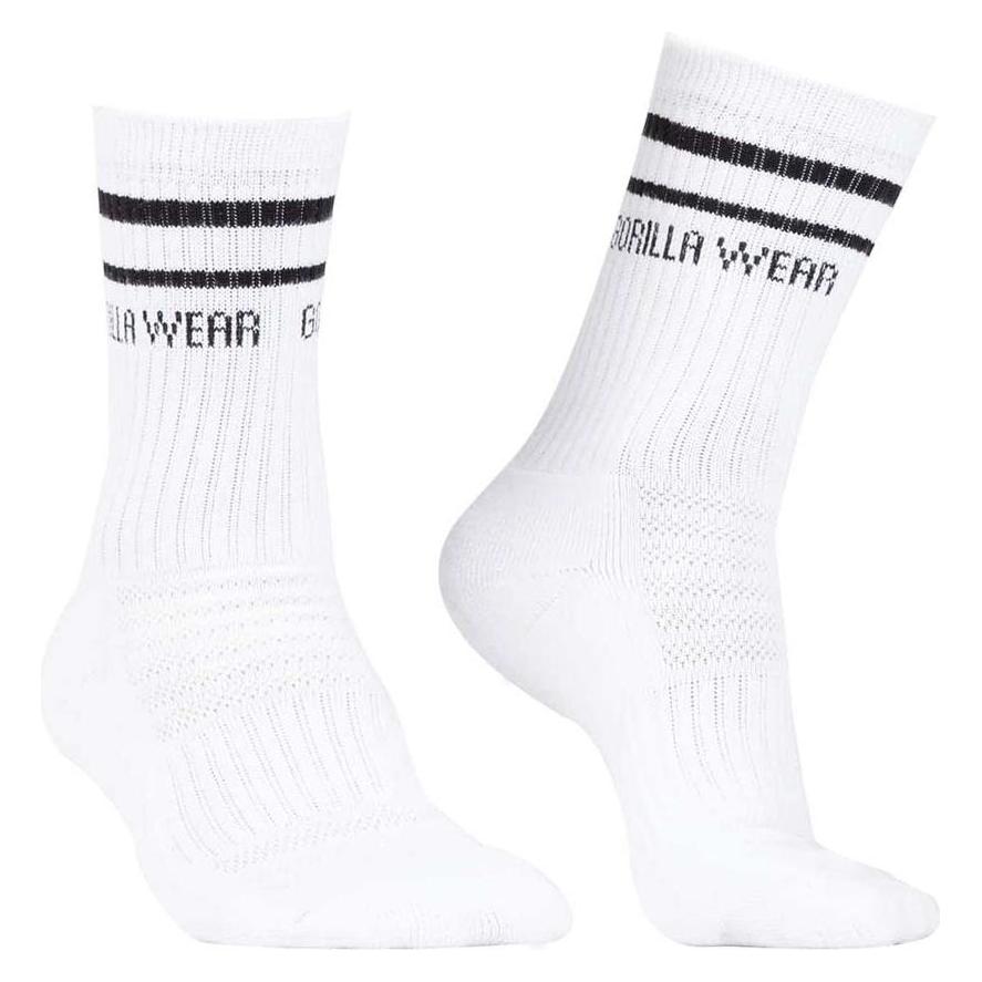 Gorilla Wear, Herren, Socken, Crew Socks White, Weiss, (Einzelpack, 36 - 38)