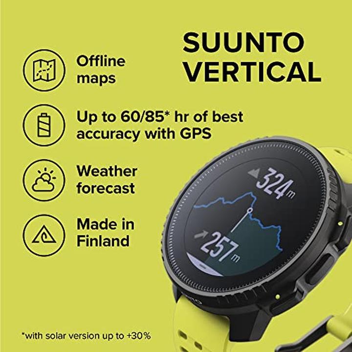 Immagine prodotto Suunto Vertical Adventure GPS Watch Big Screen Offline Maps Solar (49 mm)