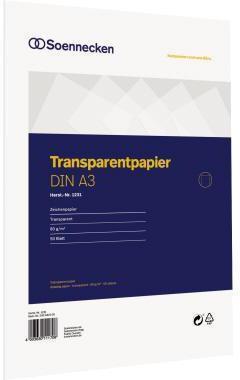 Soennecken Transparentpapier Bogen Papierformat: DIN A3 Grammatur: 80 g/m² (80 g/m², 50 x, A3)