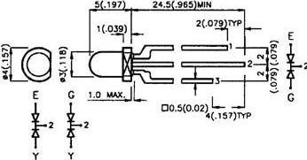 Image du produit Velleman L-115Wegw Led 3mm Rouge/Vert Blanc Diffusé 50Mcd