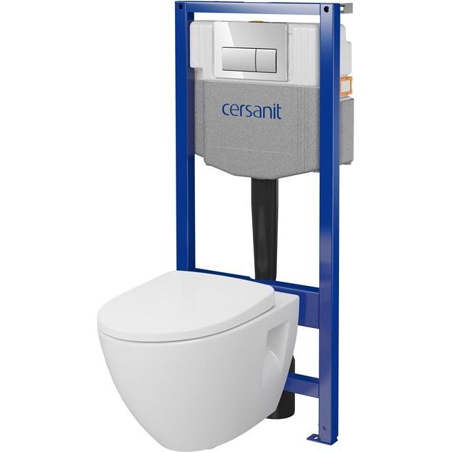 Cersanit, Toilette + Bidet, WC SET S701-774 WITH FRAME +CHROM BUTTON