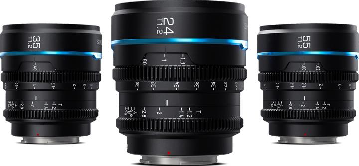 Image du produit Sirui Nightwalker 24 35+55mm T1.2 S35 MF Cine Lens Bundle M4/3-Mou (Micro Four Thirds, APS-C / DX)