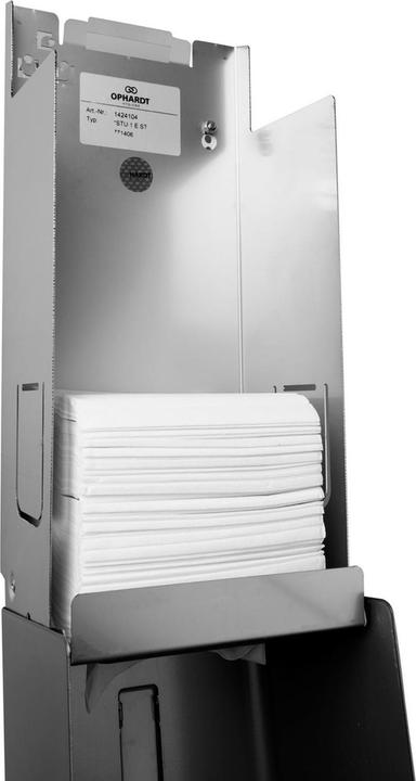 Ophardt Distributore di carta igienica in acciaio inox a foglio singolo