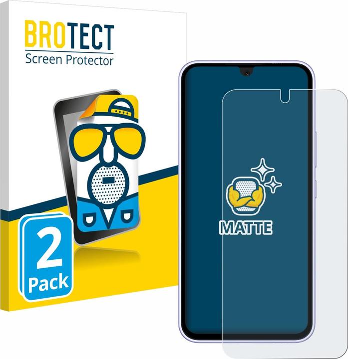 BROTECT Entspiegelungs-Schutzfolie Displayschutz Matt (2 Stück, Samsung Galaxy A54 5G)