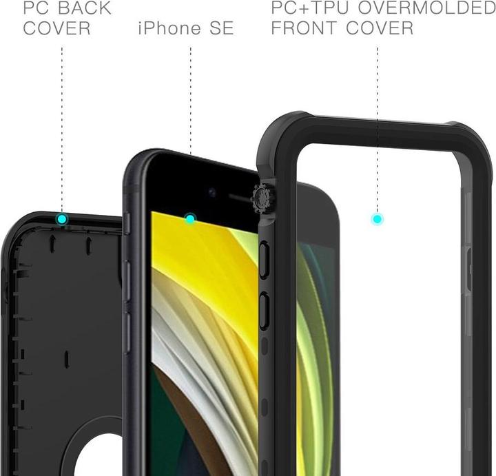 Produktbild Redpepper iPhone SE / 8 / 7 Wasserdichte Schutzhülle Schwarz (Apple iPhone SE (2nd Gen), Apple iPhone SE (3rd Gen), Apple iPhone 8, Apple iPhone 7)