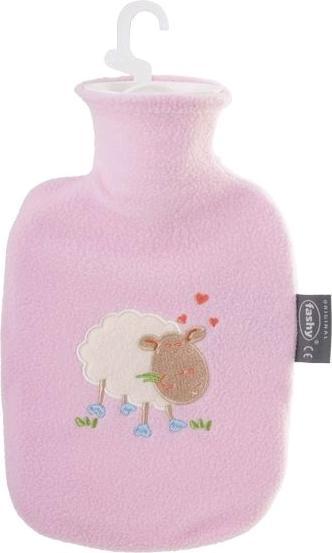 Actual product image Fashy Hot water bottle with fleece cover pink (0.80 l, Bed flask with cover)
