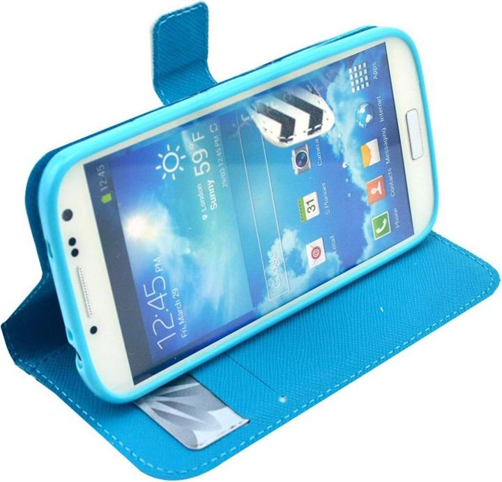 Produktbild König Design Handyhülle Tasche für Handy Samsung Galaxy S4 Schriftzug Laugh / Lachen Grün (Samsung Galaxy S4)