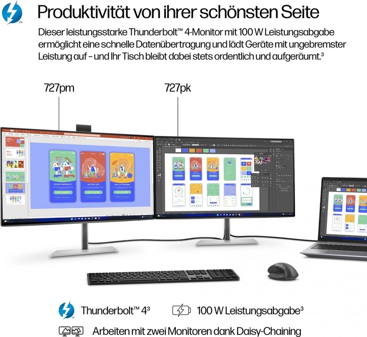 Produktbild HP 727pk Docking Display (3840 x 2160 Pixel, 27")