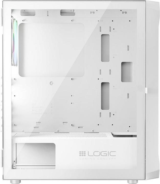 Actual product image Logic PORTOS ARGB MINIDI USB 3.0 Case White (ATX, mATX)