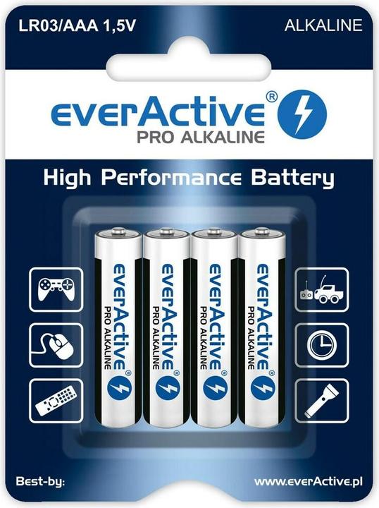 Everactive Alkaline batteries Industrial LR6 AA - carton box 40 - Batterie (4 Stk., AAA, 1250 mAh)