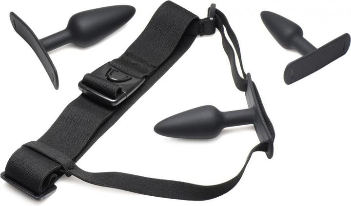 Produktbild Master Series Bum-Tastic Trainer Set Silicone 3 Piece Anal Plug Set with Harness