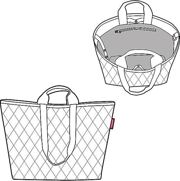 Actual product image reisenthel Bag Classic ShopperXL Rhombus 26 l, light grey