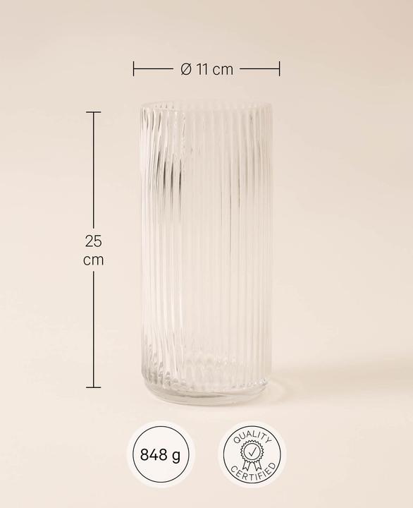 Immagine prodotto Esmée Vaso di vetro con scanalature