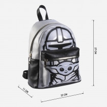 Actual product image The Mandalorian backpack casual fashion faux-lea