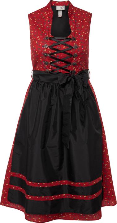 Ulla Popken Costume traditionnel tyrolien, laçage, col montant, encolure en V, sans manches (42)