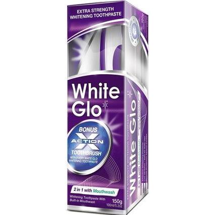White Glo, Handzahnbürste, 2 in1