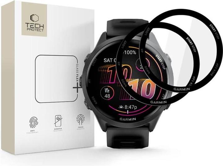 Hofi Tech-Protect Glass Flex+ 2er-Pack Hybridglas für Garmin Forerunner 970 / 570 47 mm - Schwarz