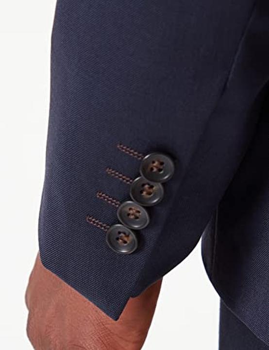Image du produit Lupantte Veste homme avec poches à rabat, revers droits, fentes latérales et doublure rayée (52)