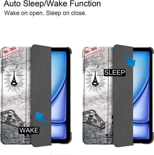 Produktbild MU Style Dreifach faltbare Hülle mit Muster (Apple iPad Air 11 2024, Apple iPad Air 11 2025, Apple iPad Air 11 2026)